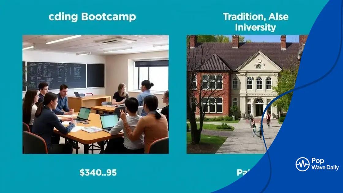 Cost comparison: bootcamps vs. degrees