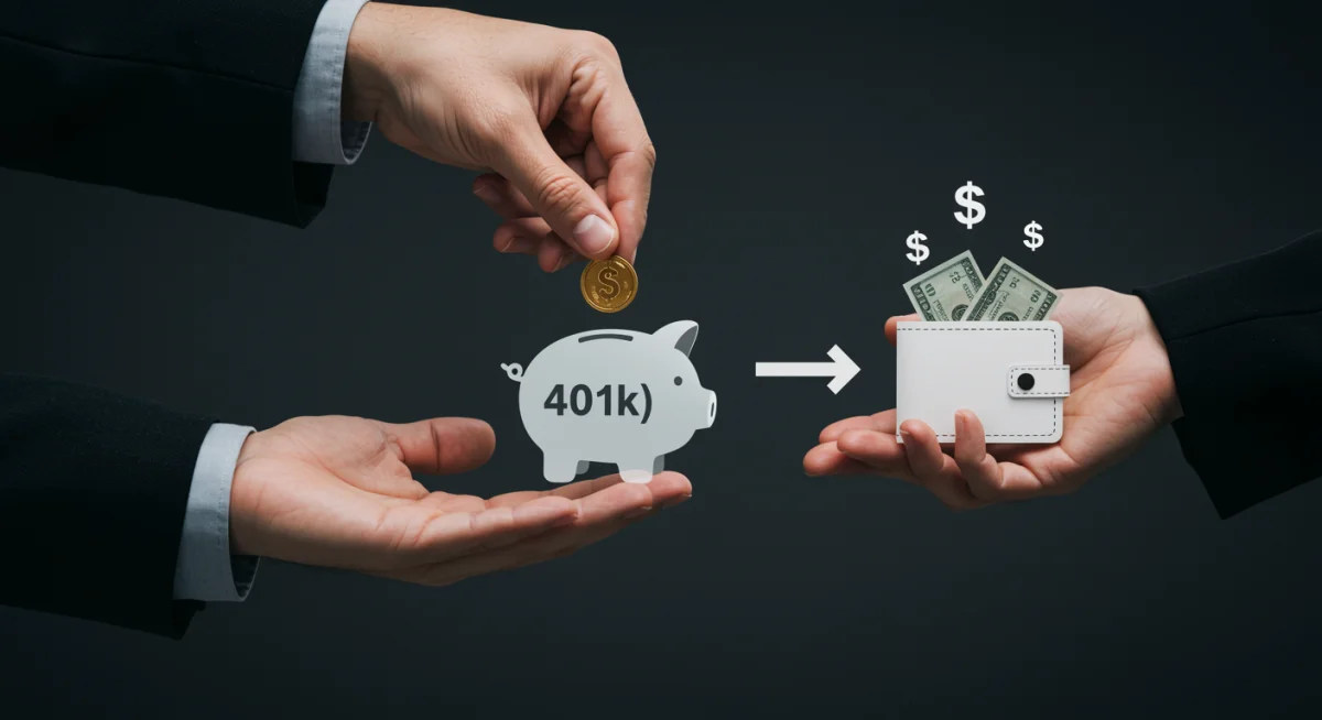 Employer contributing money to an employee's 401(k) account as a match