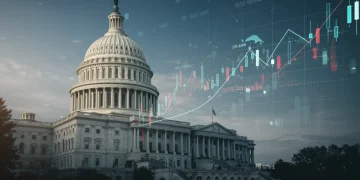 US bond market performance chart with rising yields and economic indicators