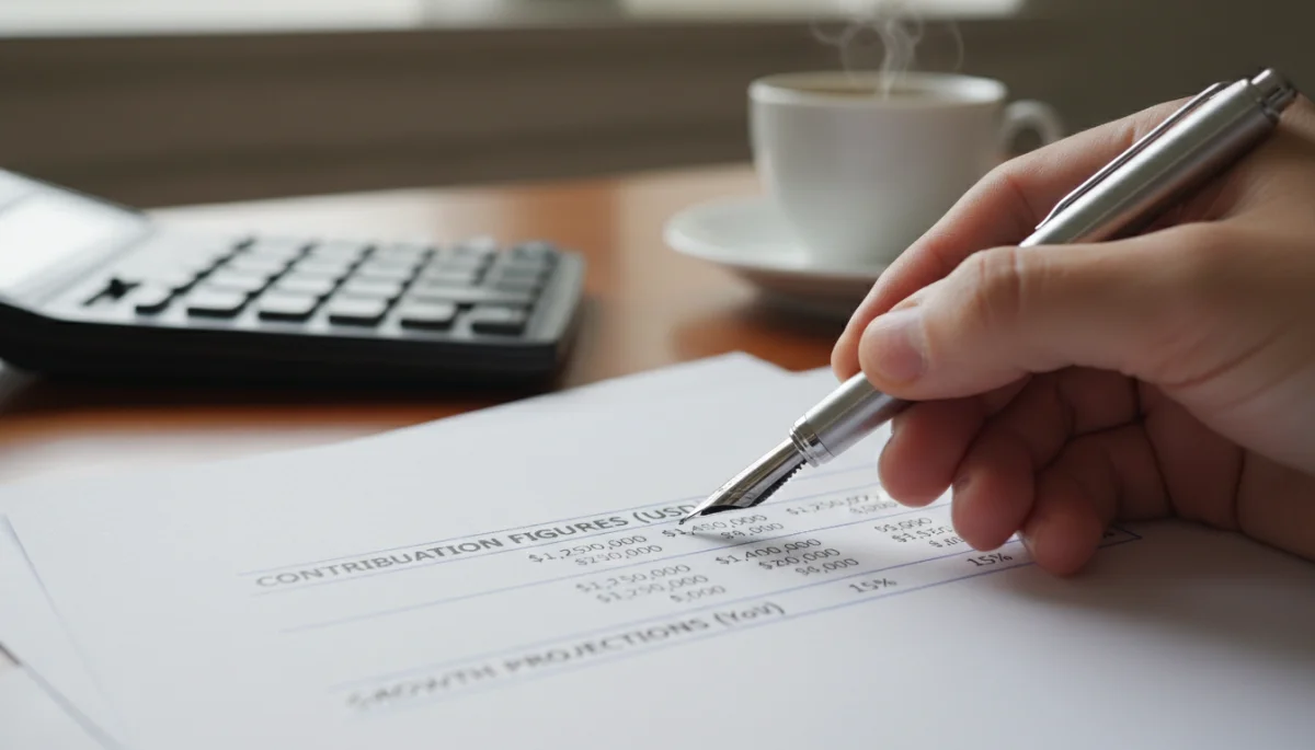 Detailed analysis of 401k contribution figures and potential investment growth.