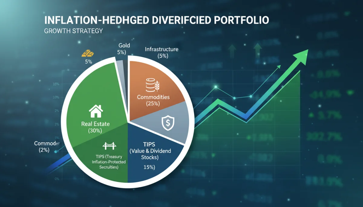 Diversified investment portfolio for inflation hedging