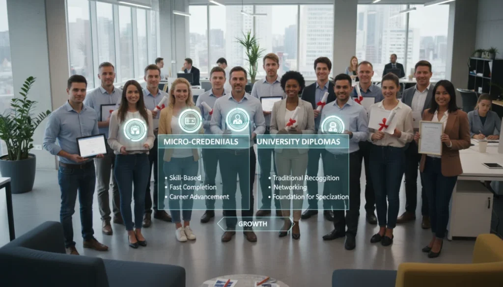 Micro-Credentials vs. Degrees: 2026 US Job Market Value