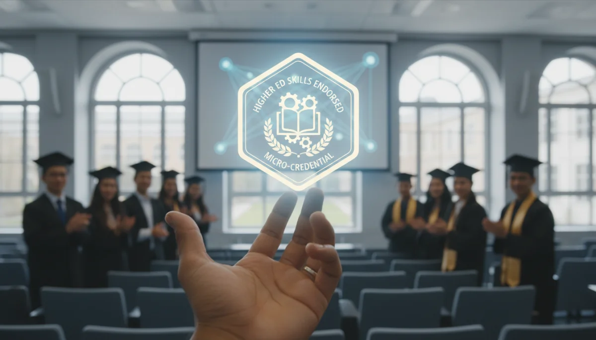 Digital badge representing micro-credential for skills acquisition